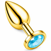 Frowzer Anal Fantasy Luxury Diamond Gold Çelik Mavi Taşlı Metal Anal Plug – Large