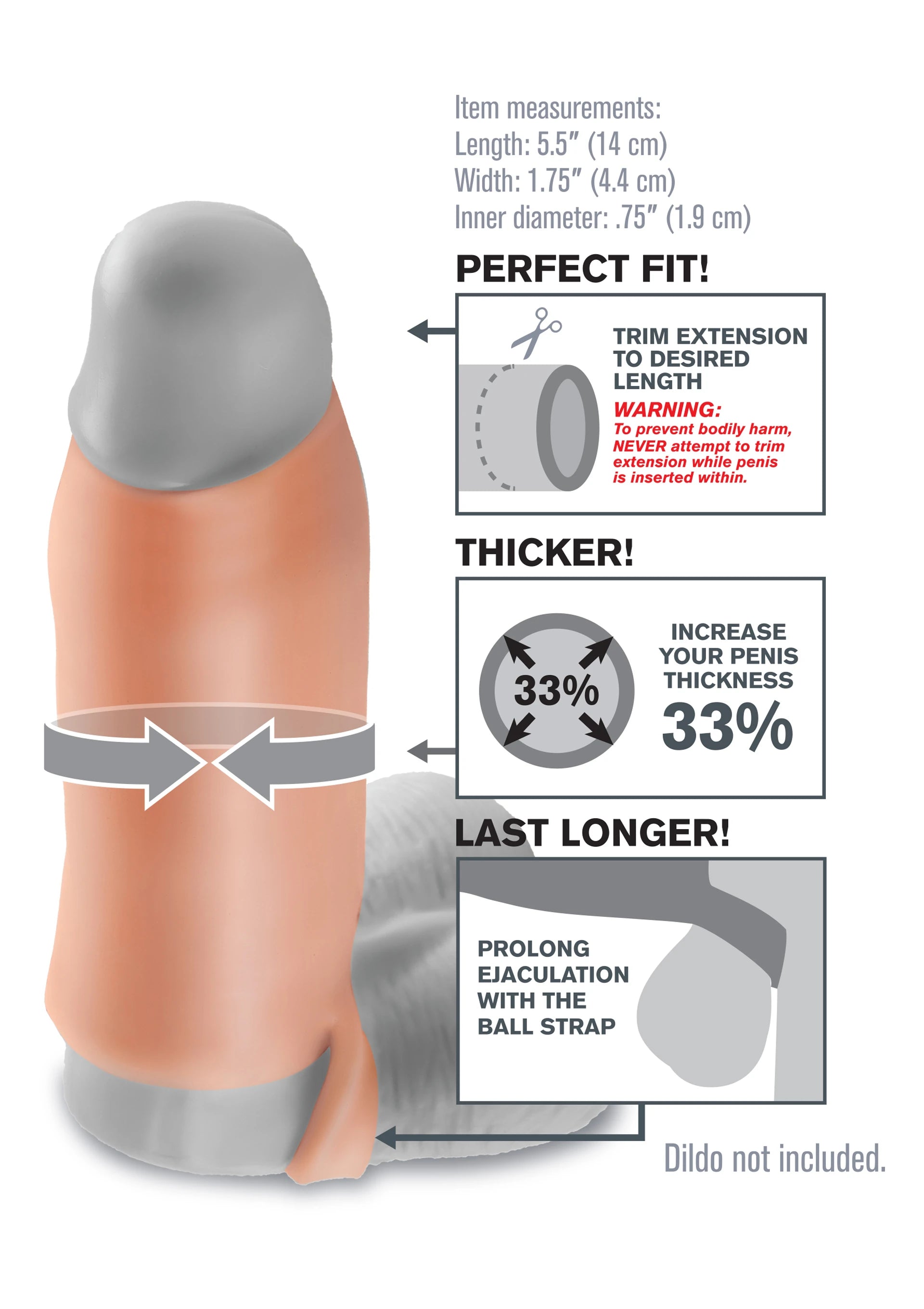 Pipedream Fantasy X-Tensions Real Feel Enhancer Amerikan Penis Kılıfı