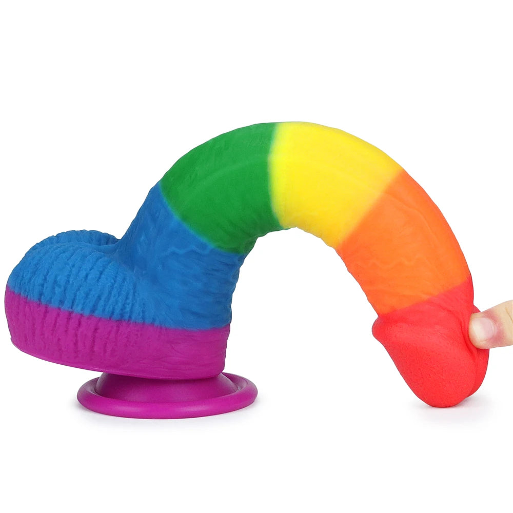 Lovetoy Prider Dildo 23 cm Renkli Soft Doku Realistik Penis LV410028