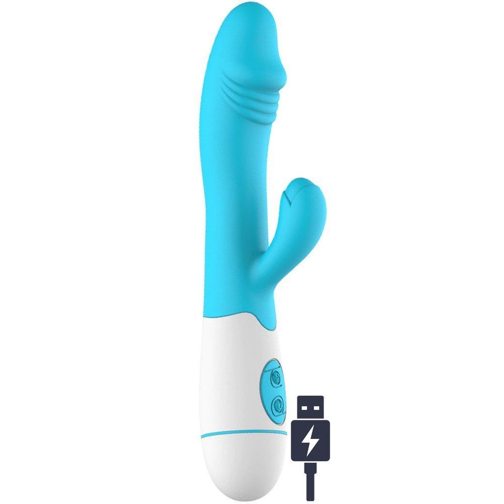 Erox Mix Vibe 30 Mod Titreşimli Rabbit Vibratör-Blue