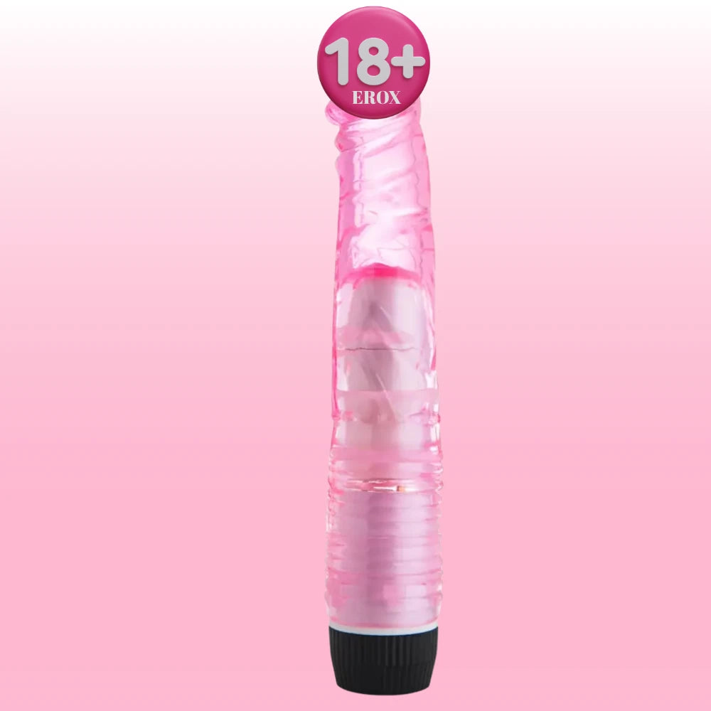 Frowzer Vibes Pink Kademeli Titreşimli Jel Vibratör 23 Cm