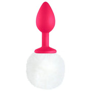 Frowzer Luxury Pink Silicone Bunny Tail White Kuyruklu Anal Plug