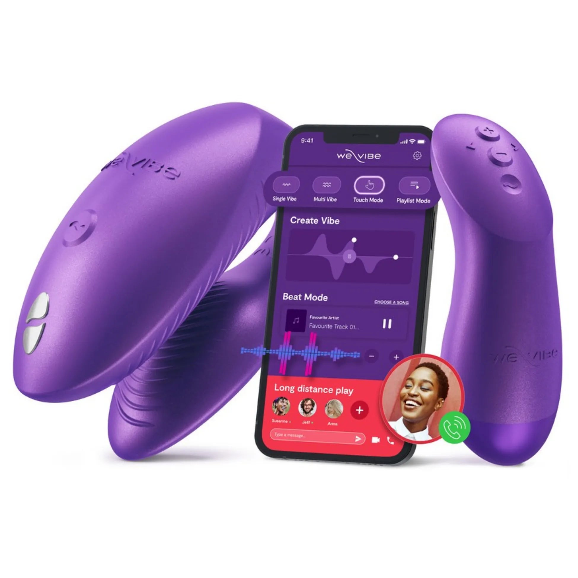 We-Vibe Chorus Pro App-Controlled Couples Vibratör-Purple