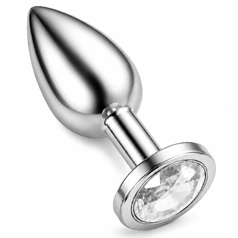 Frowzer Anal Fantasy Luxury Diamond White Taşlı Çelik Metal Anal Plug – Small