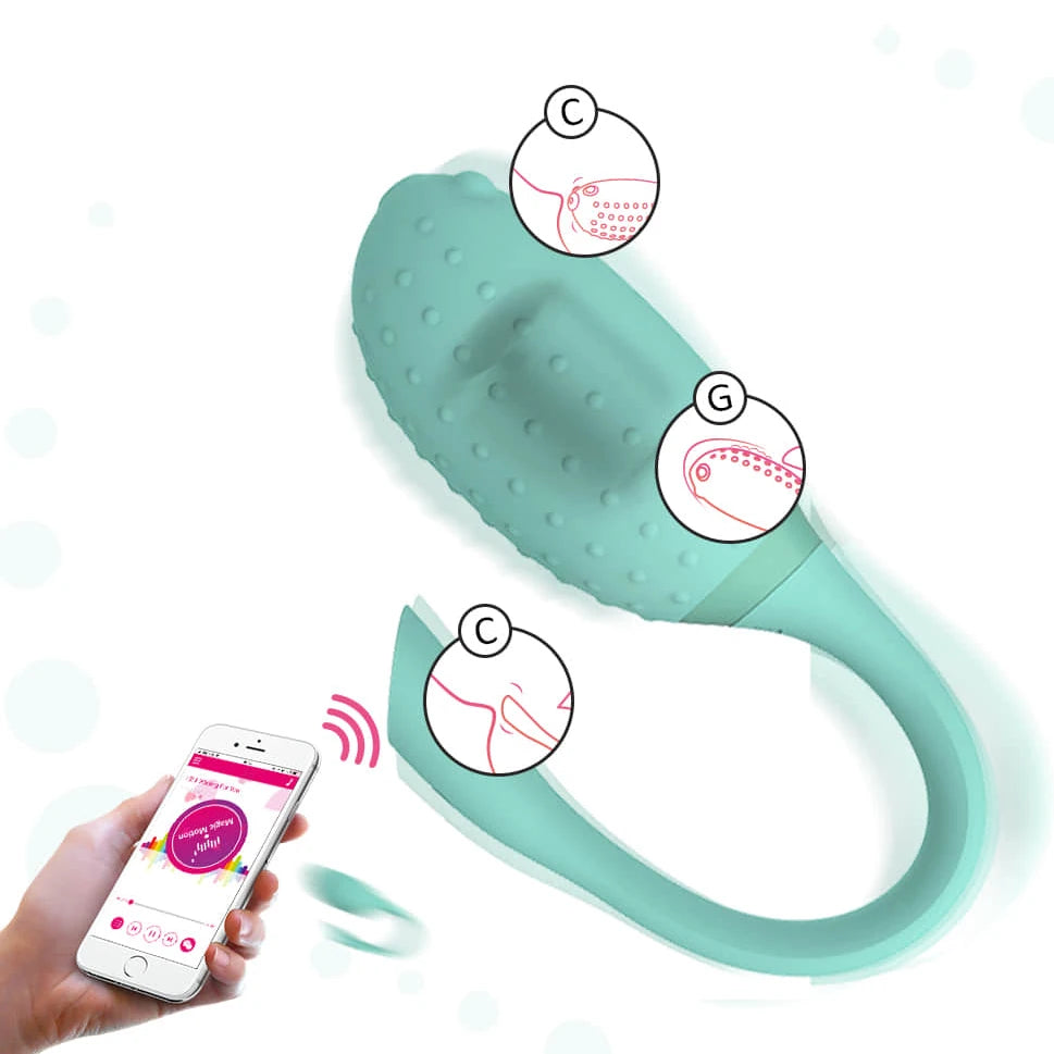 Magic Motion Fugu Green Telefon Kotrollü Vibratör