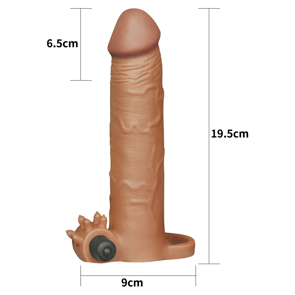 Lovetoy Pleasure X-Tender Vibrating Sleeve Titreşimli Melez Penis Kılıfı LV1065