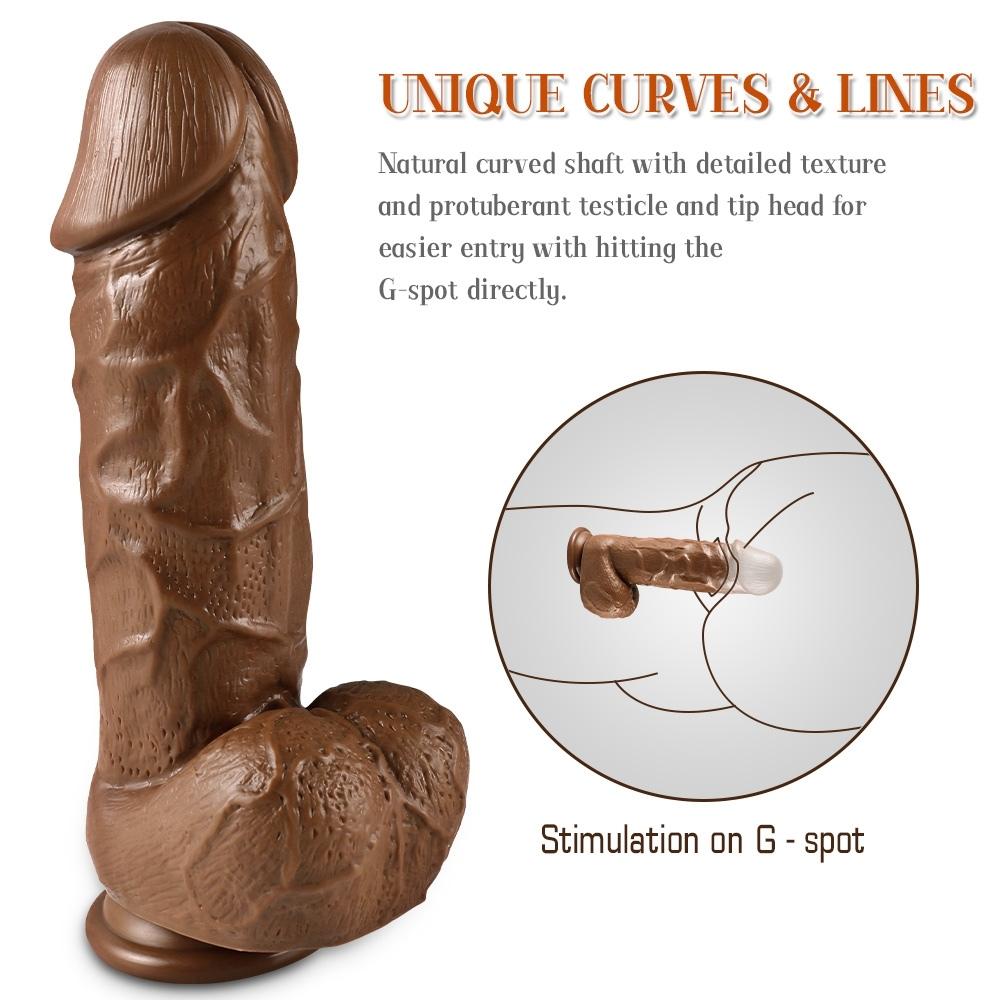 Xise Dildo Series X-Men Natural Doku Realistik Penis XS-WBB10011-Brown