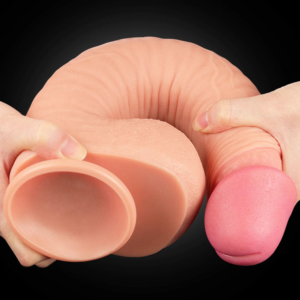 Lovetoy Dual Layered Platinum Silicone Cock 30 cm Realistik Penis LV411013
