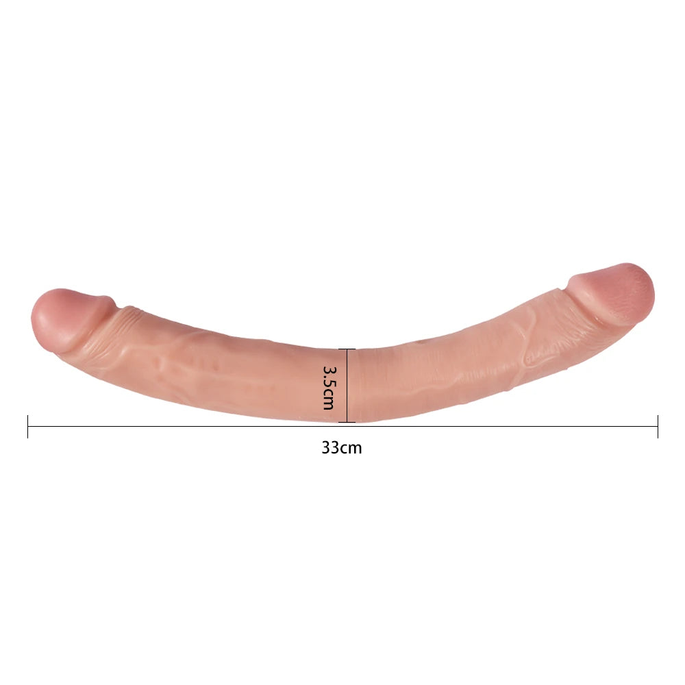 Shequ Dildo Series Grove 33 Cm Çift Taraflı Realistik Penis
