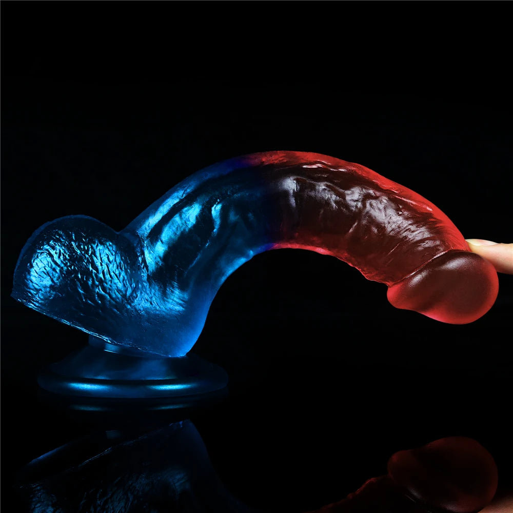 Lovetoy Dazzle Studs Jel Dildo 20 cm Belden Bağlamalı Realistik Realistik Penis