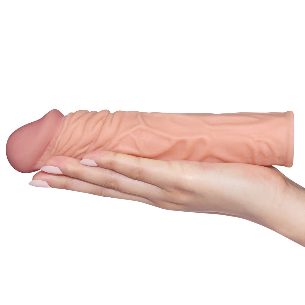 Lovetoy Pleasure X-Tender 5 cm Dolgulu Realistik Penis Kılıfı
