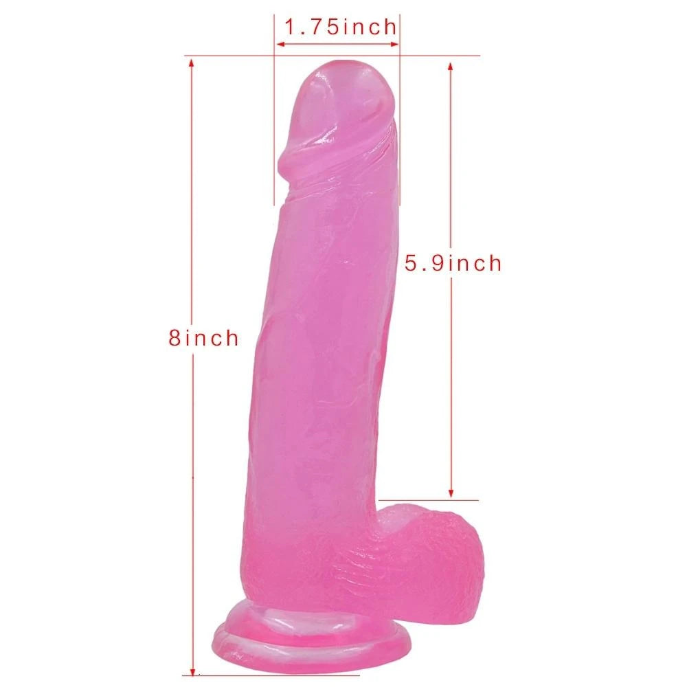 Lovetoy Jelly Studs Pink Large 20 cm Belden Bağlamalı Jel Dildo LV3100