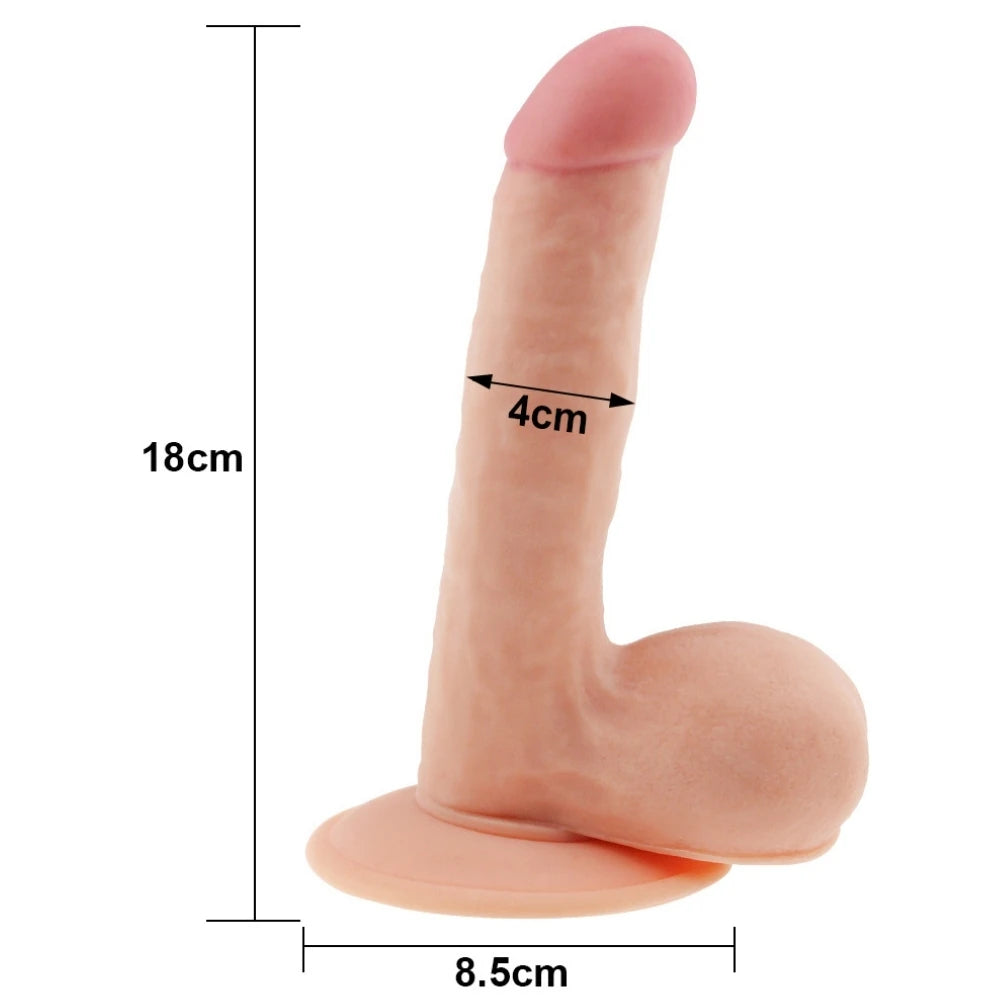 Lovetoy The Ultra Soft Dude Dildo 19 Cm Beden Bağlamalı Realistik Penis