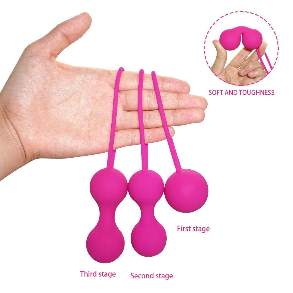 Frowzer Kegel Balls Exercisers Metal Ağırlıklı Kegel Egzersiz Topu Set-Pink