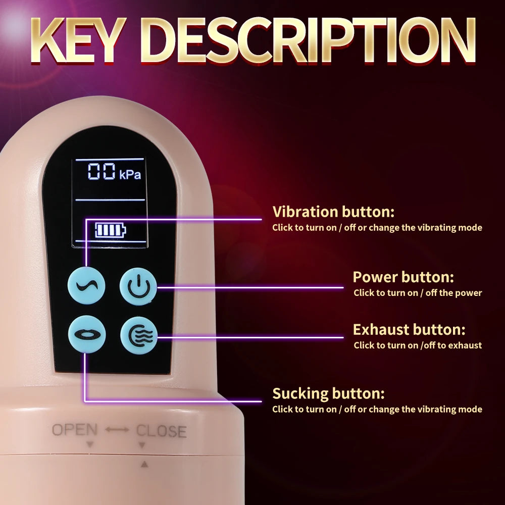 Shequ No.5 Beta Suction Emiş Güçlü Titreşimli Masturbator Vajina SQ-MA60119-3.0