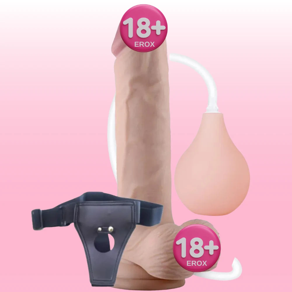 Lovetoy Soft Ejaculation Cock Dildo 20 Cm Kemerli Boşalabilir Realistik Penis LV316002