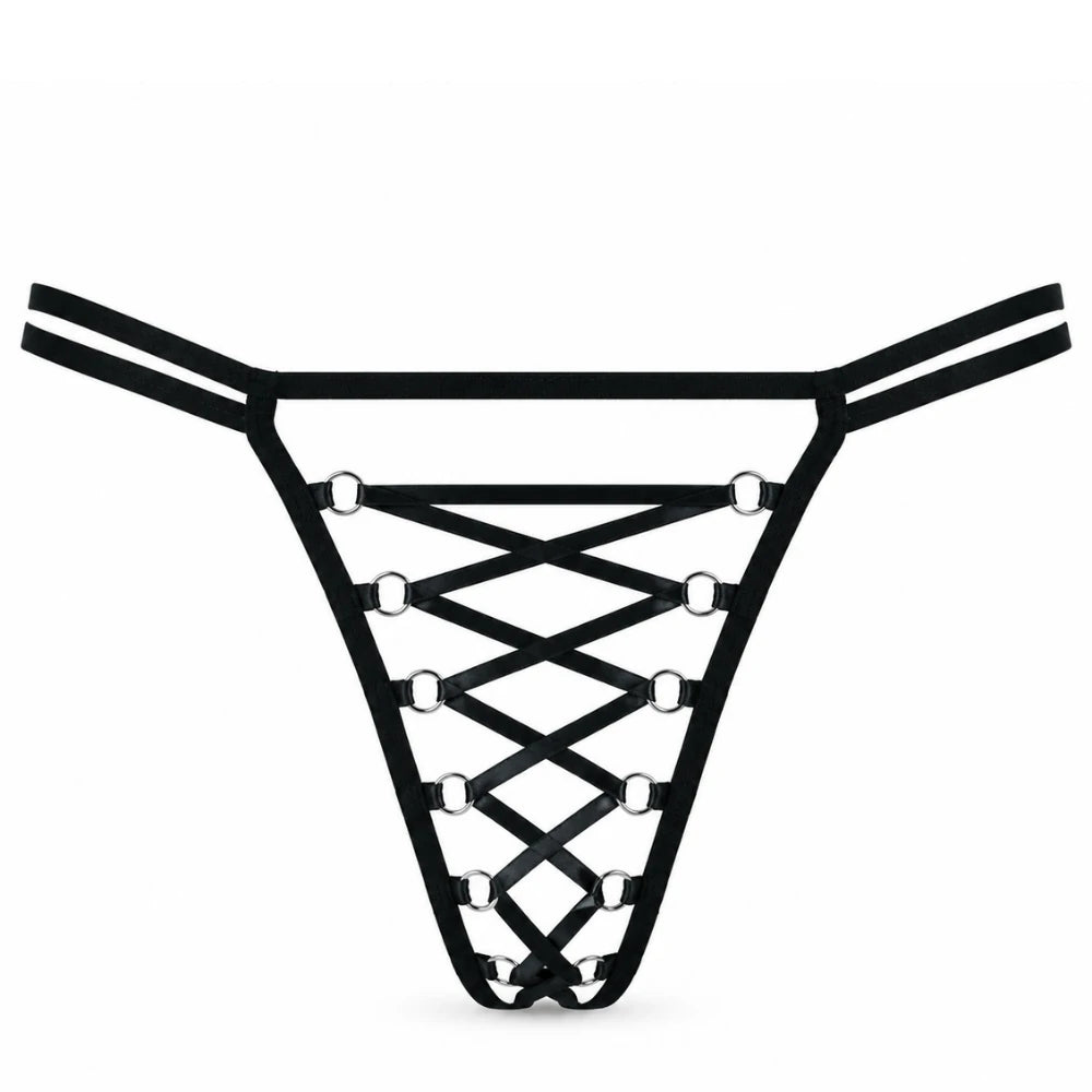 Frowzer Fantasy Wear Luxury Lingerie Bağlamalı Tanga-Siyah