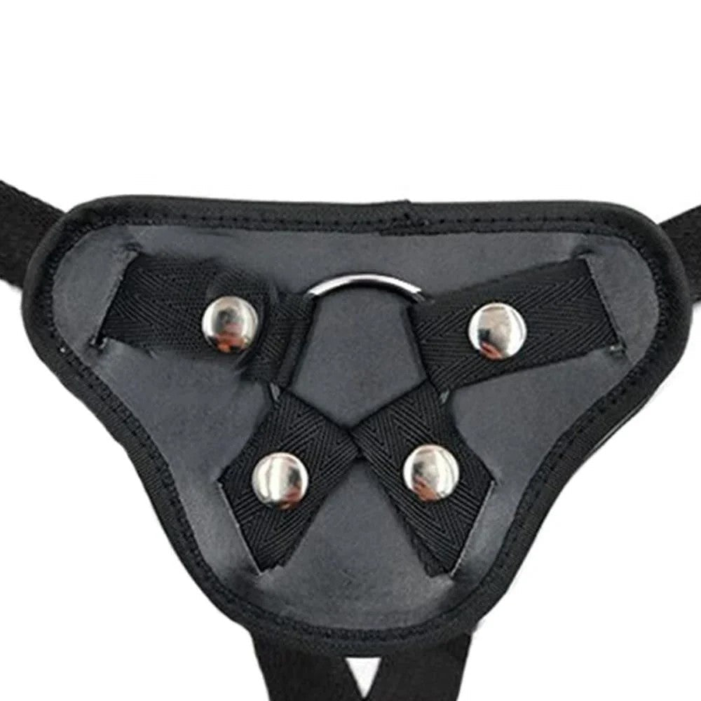 Erox Strap-On Me Belt Metal O-Ring 3 Pcs. Belden Bağlama Penis Kemeri-Black