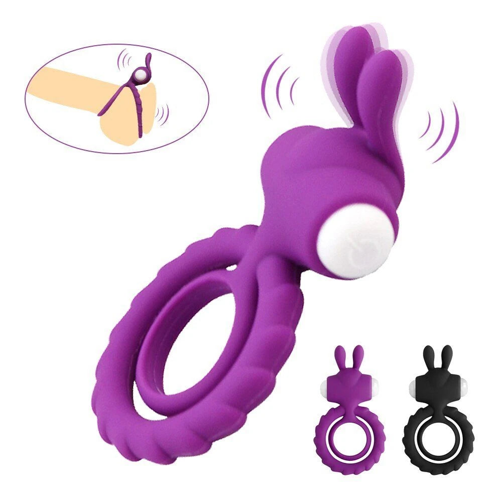 Frowzer Nuo Rabbit Klitoral Titreşimli Penis Halkası Siyah