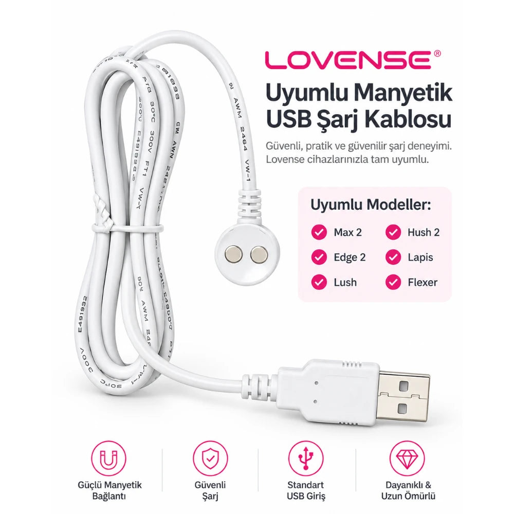 Lovense Uyumlu Manyetik USB Şarj Aleti