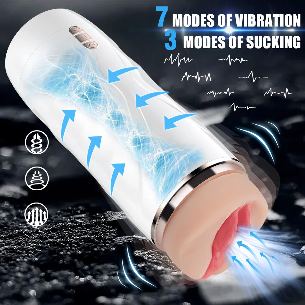 Xise Riley Suction Emiş Güçlü 7 Modlu Titreşimli Vajina Mastürbatör