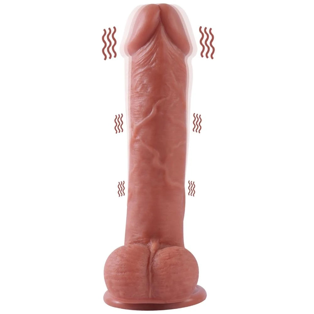 Shequ Dave Vibrating Dildo 21.5 Cm Boşalabilir Realistik Penis SQ-WBD10142-V
