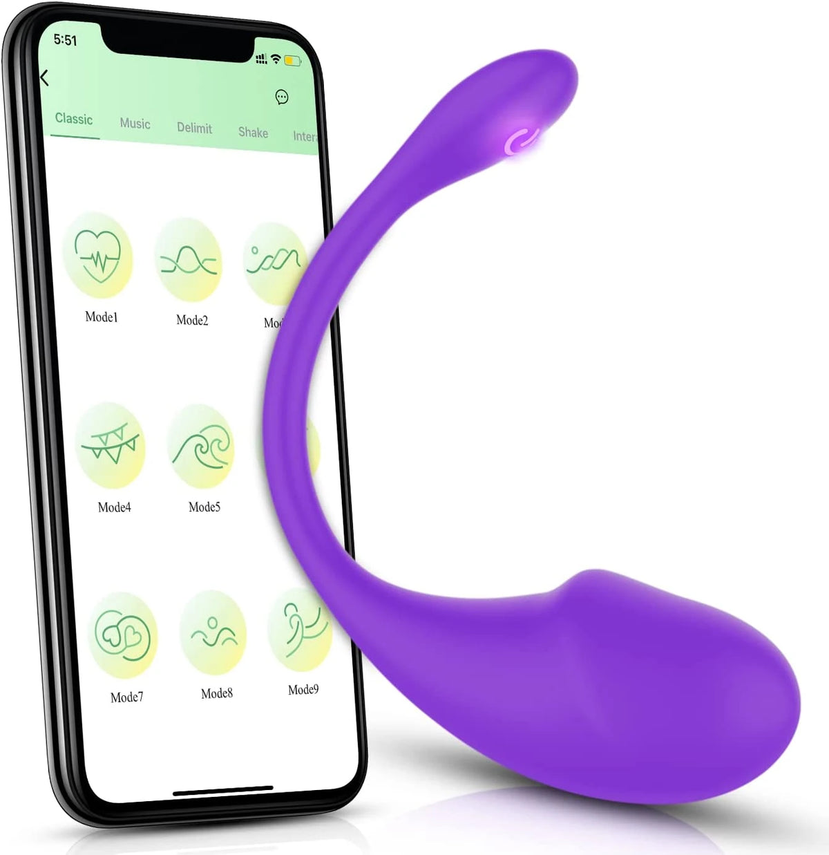 Frowzer Push Telefon Kontrollü Giyilebilir Vibratör – Mor