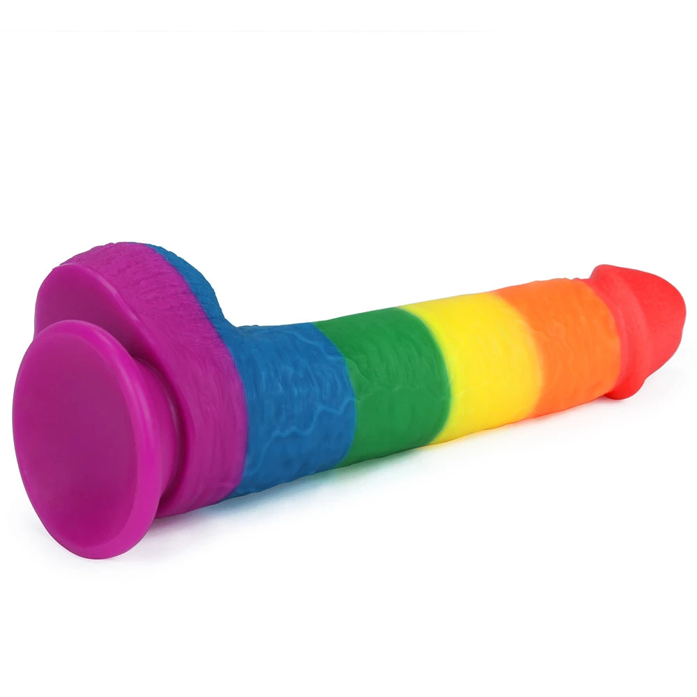 Lovetoy Prider Dildo 23 cm Renkli Soft Doku Realistik Penis LV410028