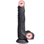 Xise Dildo Series Yuan 21 cm Realistik Zenci Penis XS-WBC10030-Black