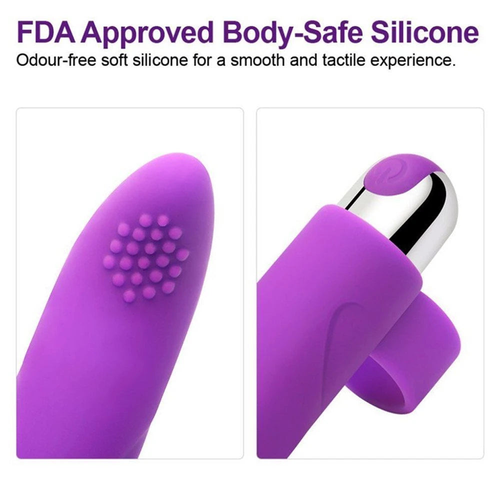 Frowzer Finger Vibe Çift Yönlü USB Şarjlı Parmak Vibratör-Purple
