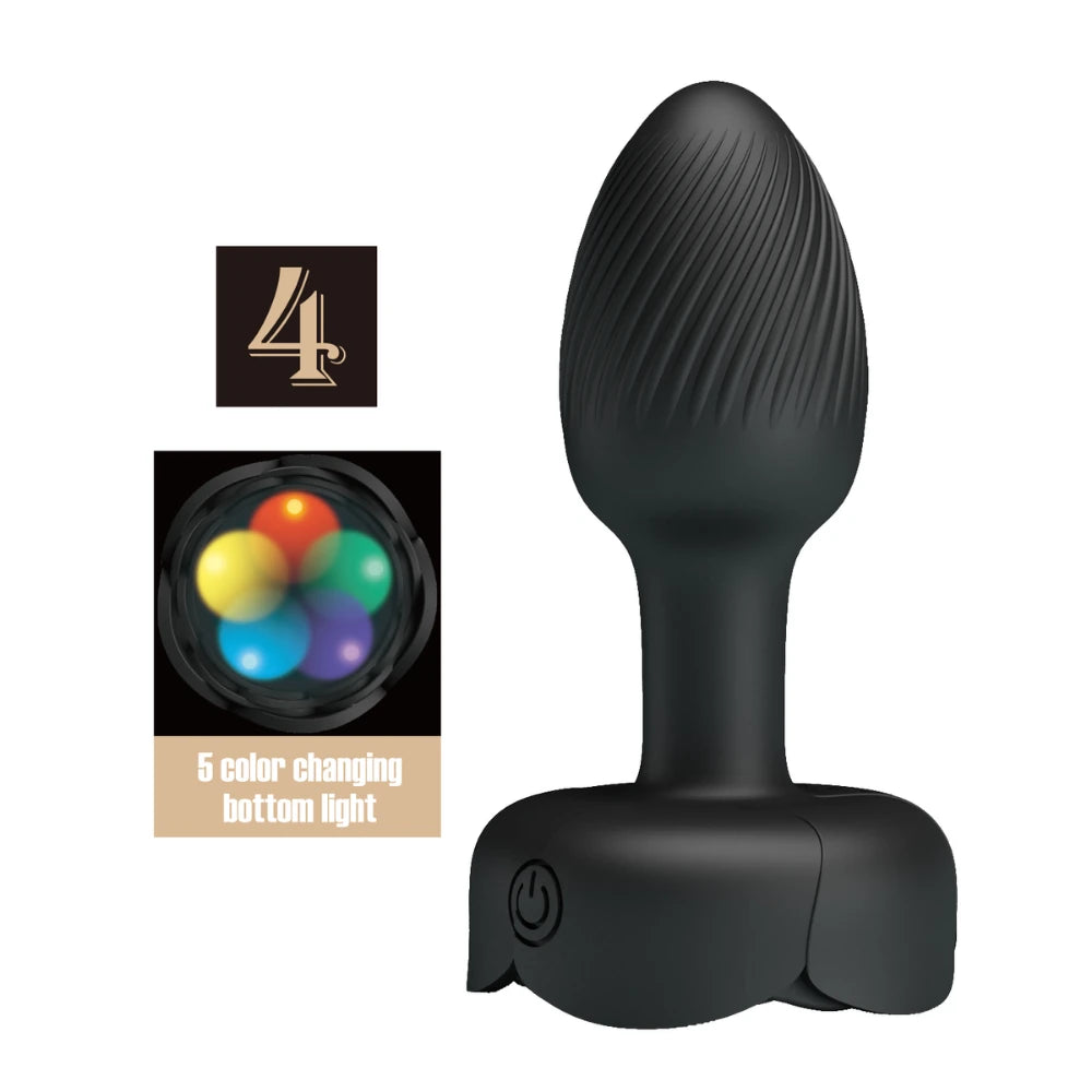 Pretty Love Olman Titreşimli ve Led Işıklı Anal Plug BI-040184