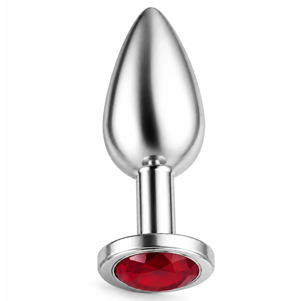 Frowzer Anal Fantasy Luxury Diamond Red Taşlı Çelik Metal Anal Plug – Medium