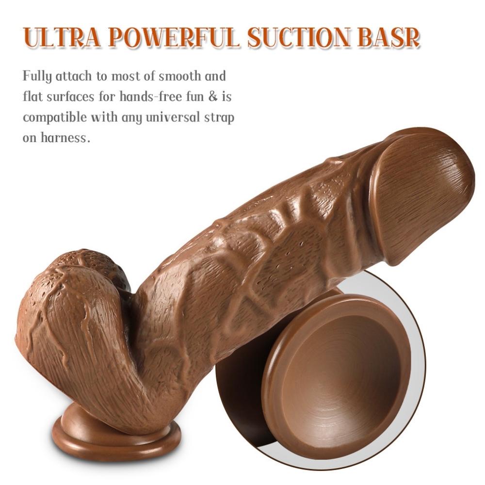 Xise Dildo Series X-Men Natural Doku Realistik Penis XS-WBB10011-Brown