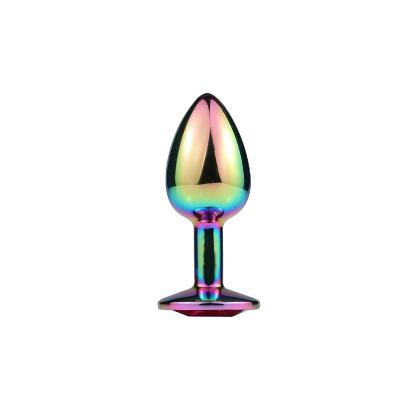 Frowzer Rainbow Hot Cooling Blue Medium Anal Metal Plug