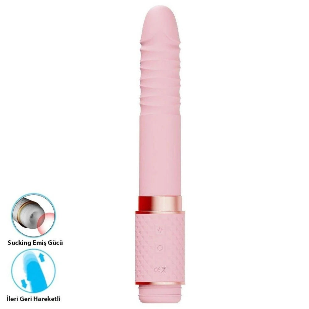 Frowzer Niminey 2 in 1 Emiş Güçlü ve İleri Geri Hareketli Güçlü Vibratör White