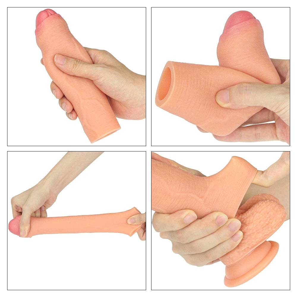 Lovetoy Nature Extender Et Dokulu Gerçekçi Sünnetsiz Penis Kılıfı