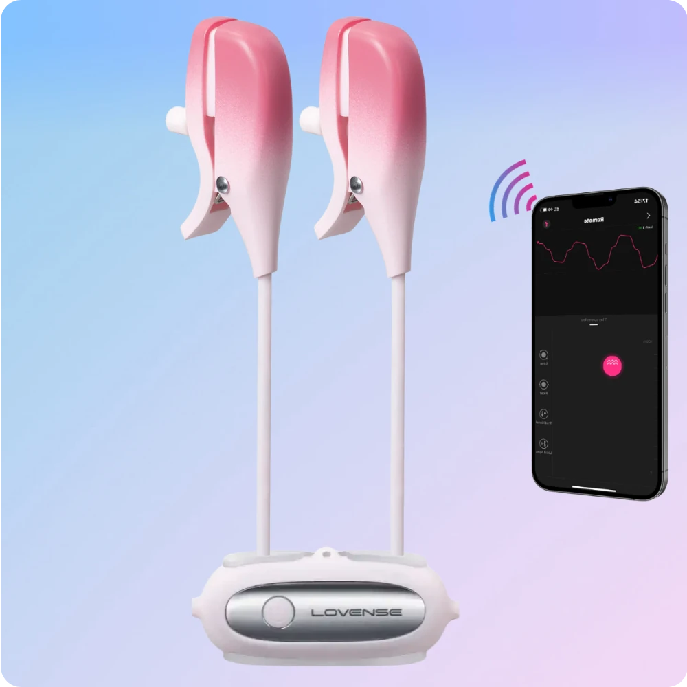 Lovense Gemini Telefon Kontrollü Titreşimli Göğüs Ucu Vibratör