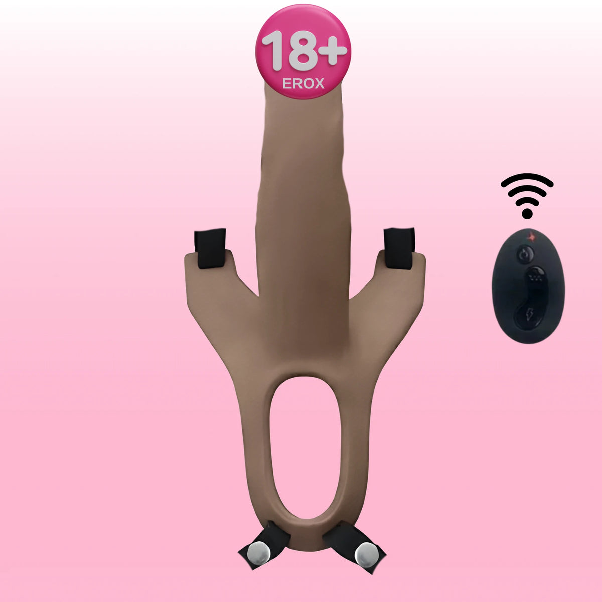 Aphrodisia Hollow Strap-On Flesh 17 Cm İçi Boş Titreşimli Kemerli Penis-Flesh