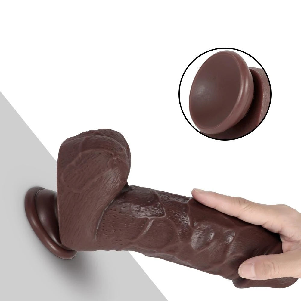 Xise Dildo Series X-Men Flexible Kalın Realistik Penis XS-WBC10011-Brown