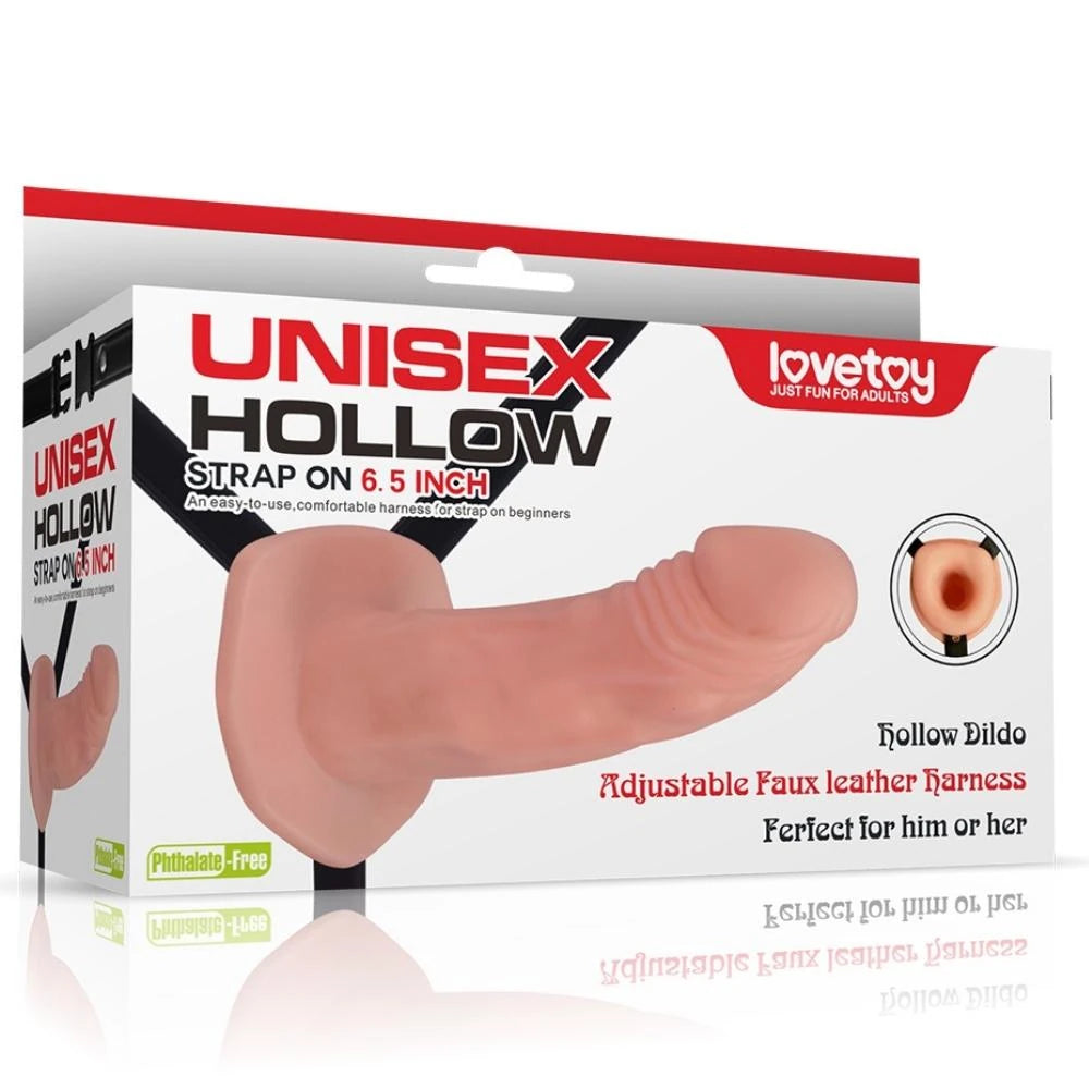 Lovetoy İçi Boş Unisex Kullanılabilen 17 Cm Belden Bağlamalı Penis LV3001
