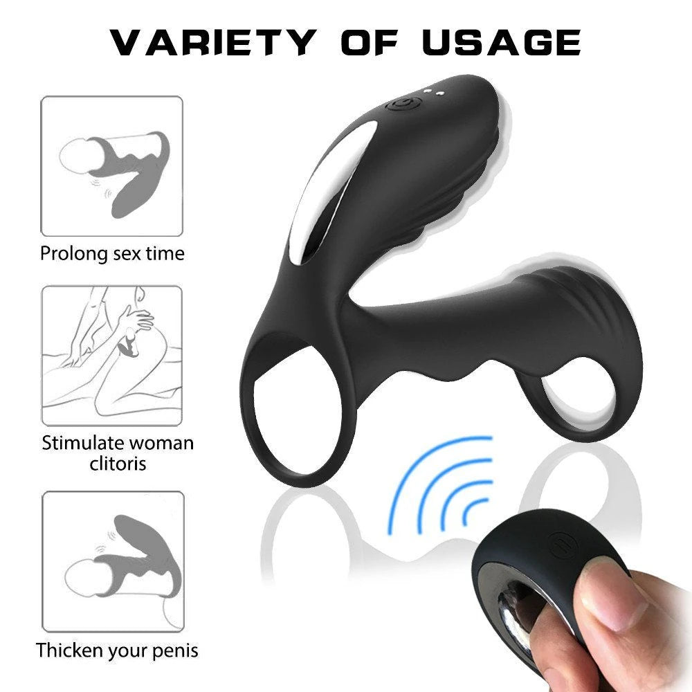 Frowzer Cockring Clitoral Stimulation Uzaktan Kumandalı Penis Kafesi