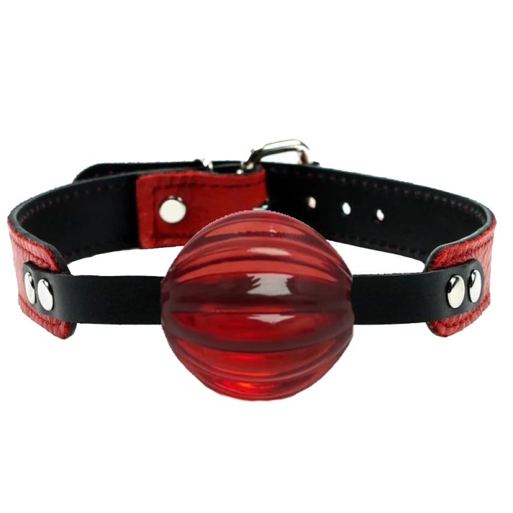 Frowzer Fetish Fantasy Series Master Blix Ball Gag Deri Ağız Topu-Kırmızı