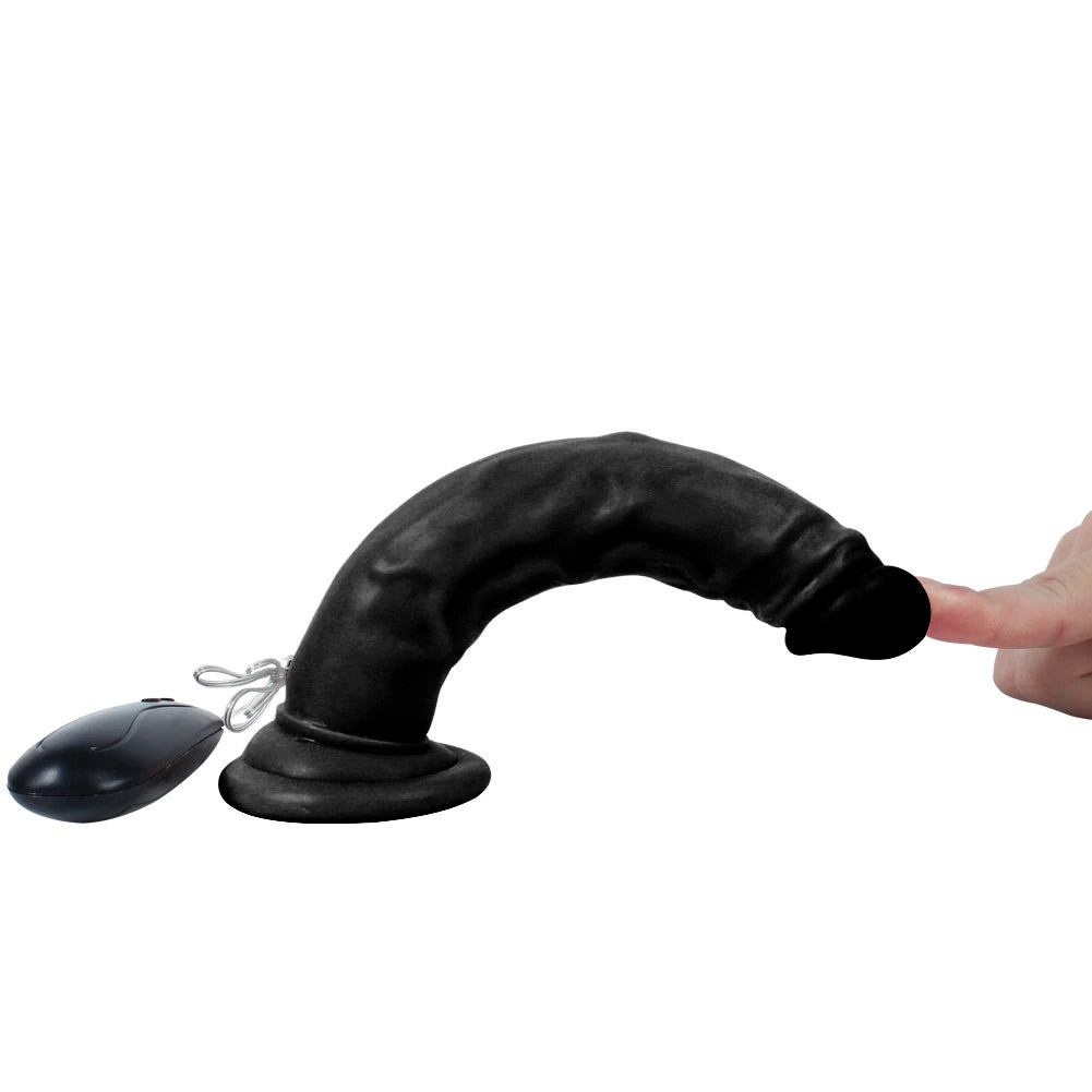 Xise Dildo Series Naturo 18.5 cm Titreşimli Realistik Penis XS-WBC10024-Black