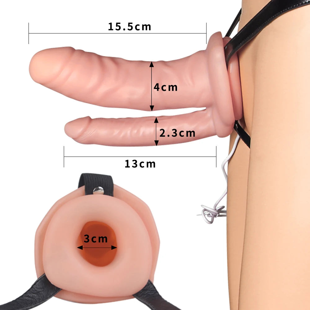 Lovetoy Unisex Hollow Strap On Belden Bağlamalı Çift Taraflı Kemerli Penis LV3005