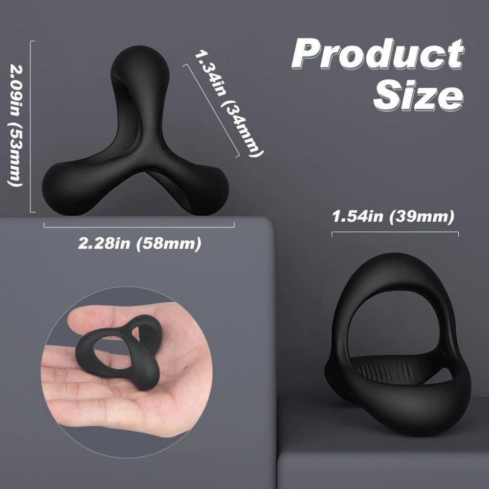 Frowzer Black Rider Çok Esnek Silikon Yumuşak Penis Halkası