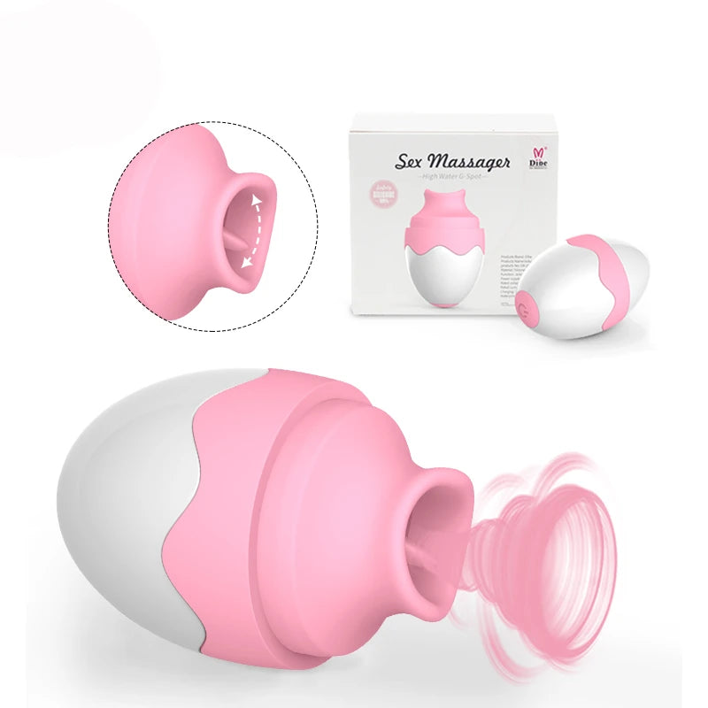 Dibe Sex Massager Hava Darbeli Dil Vibratör