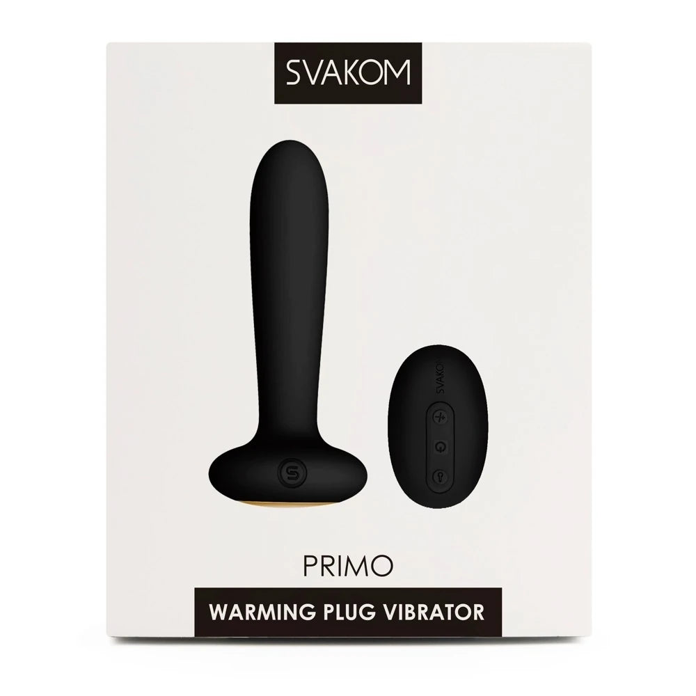 Svakom Primo Heating Butt Plug Isıtmalı Anal Vibratör-Black