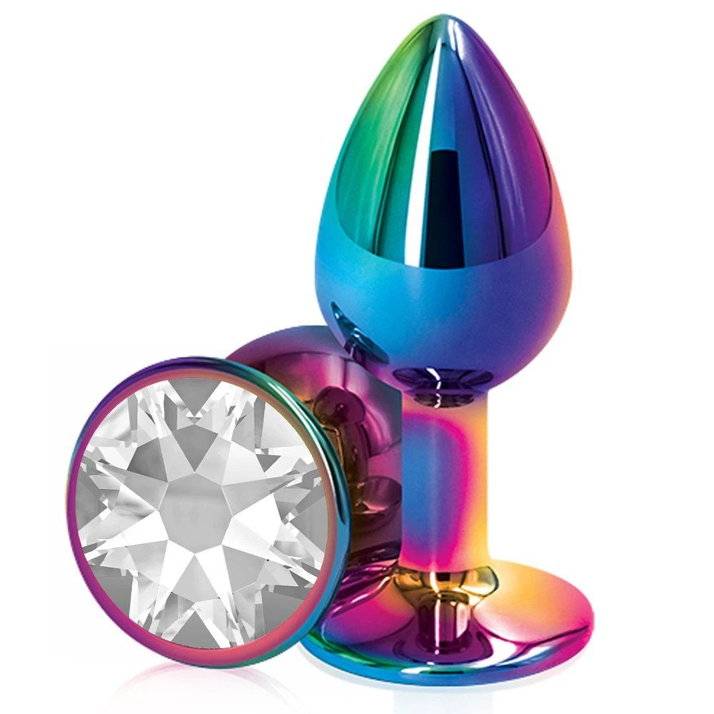 Frowzer Rainbow Hot Cooling White Large Anal Metal Plug