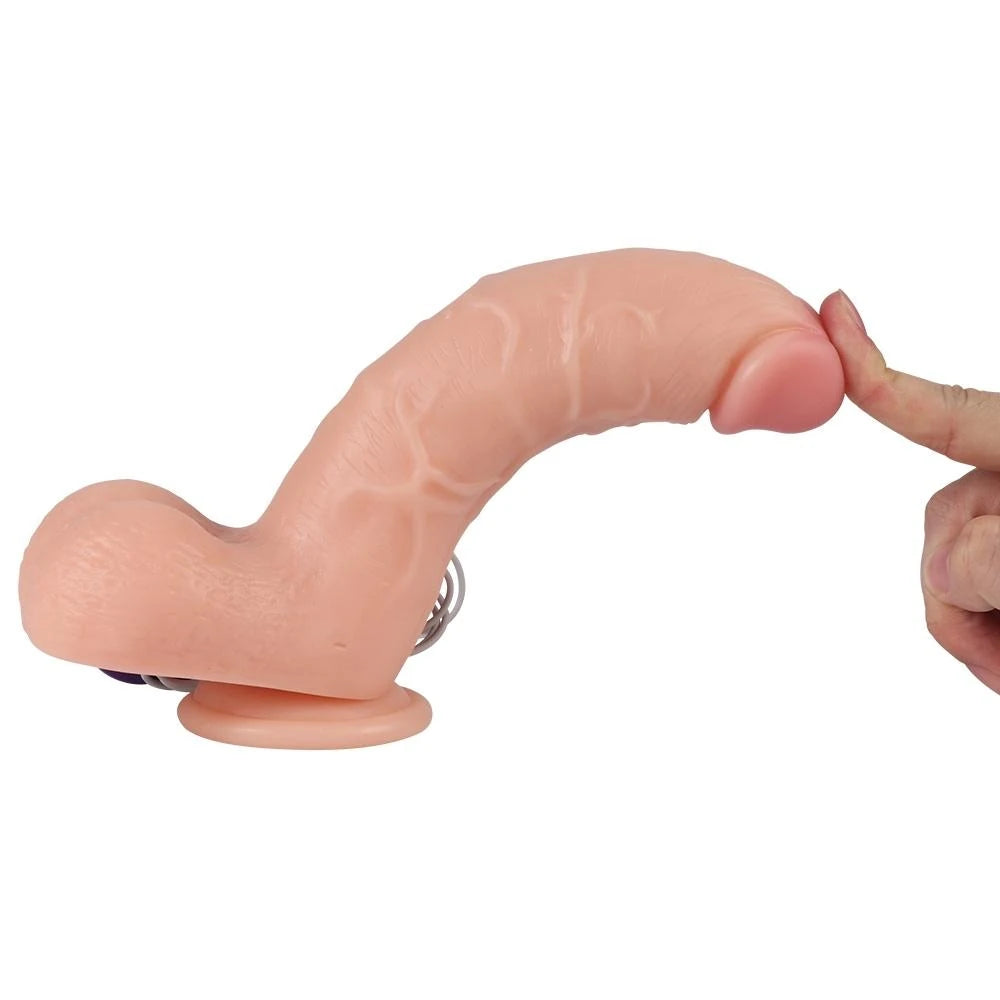 Shequ Adam Ruber Strapon 21 cm Belden Bağlamalı Titreşimli Realistik Penis