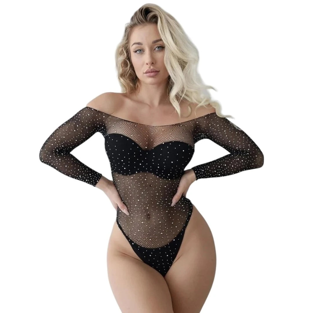 Frowzer Fantasy Wear Taşlı Bodysuit Seksi Vücut Çorabı